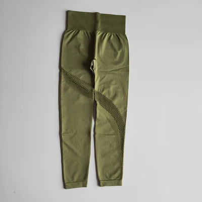 green pant Женские Штаны Для Йоги, бесшовная одежда для фитнеса, спортивная одежда, женские леггинсы для спортзала, мягкий пуш-ап спортивный бюстгальтер на бретелях, спортивный комплект, спортивный костюм - Цвет: green pant