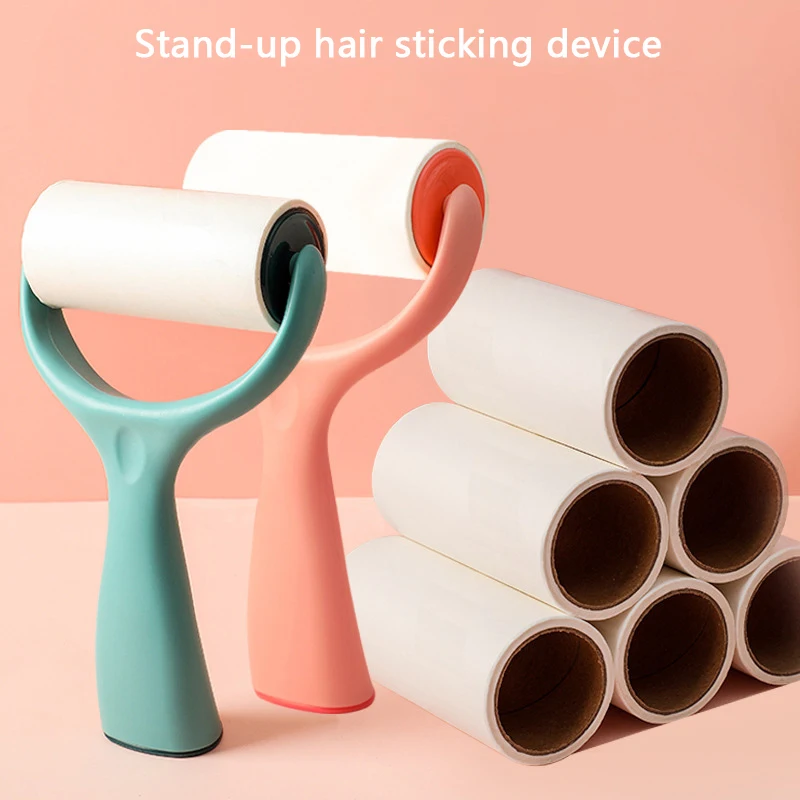 

Reusable Sticky Paper Roller Super Sticky Clothes Lint Rolling Remover Sofa Curtain Fabric Pet Hair Dust Fuzz Removal Roller