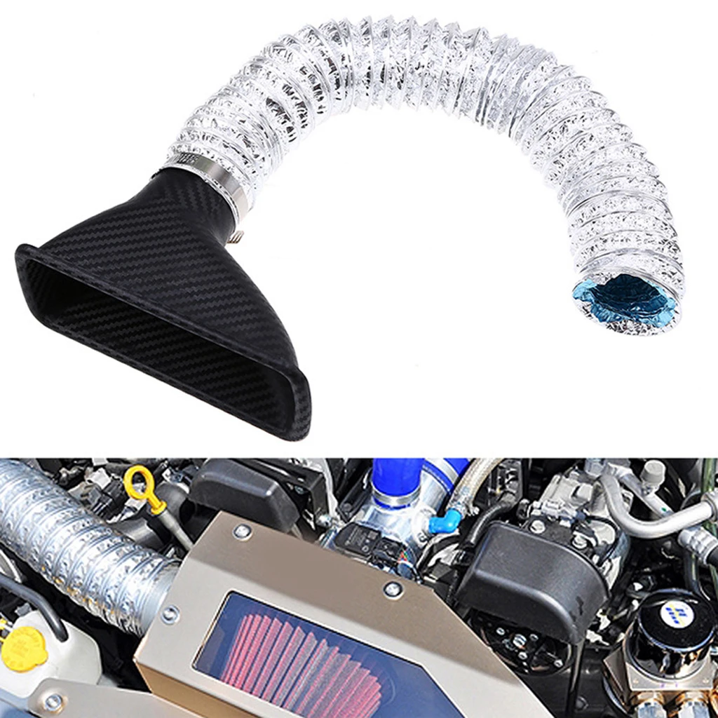 1 Set Universal Car Cold Air Intake System Kit Auto Front Bumper Turbo