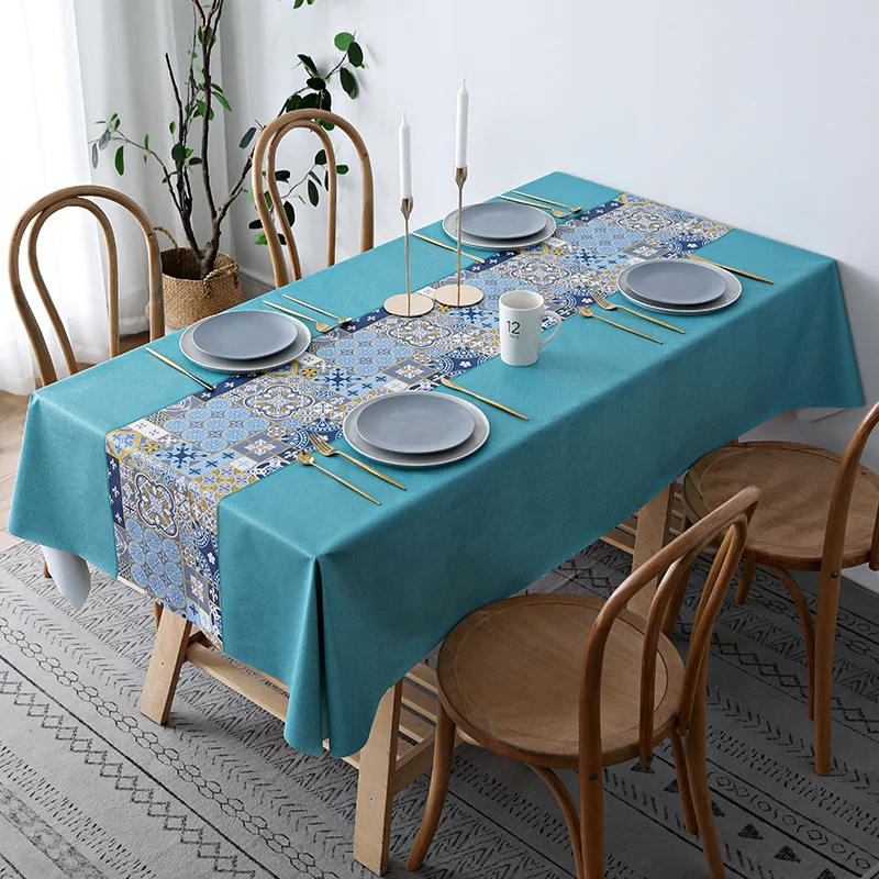 

Kitchen Printing PVC Table Cloth Waterproof And Oil-Proof Anti-Scalding Household Table Cloth Coffee Table Protective Cover