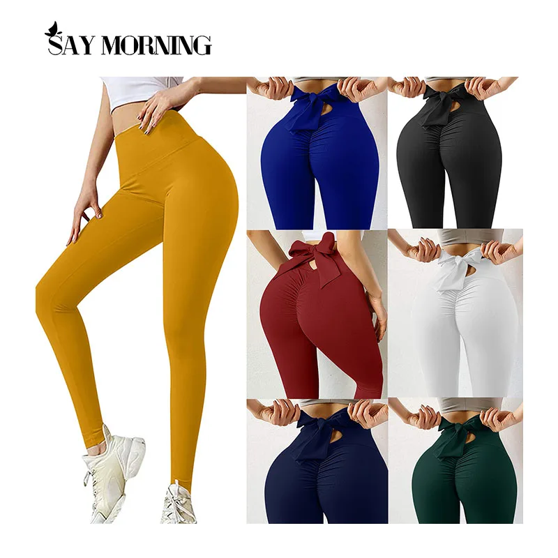 

SAY MORNING Women's Pants Leggings Women Yoga Suit Push Up Sports Clothes Leggings For Fitness Tights Women High Waist New 2021