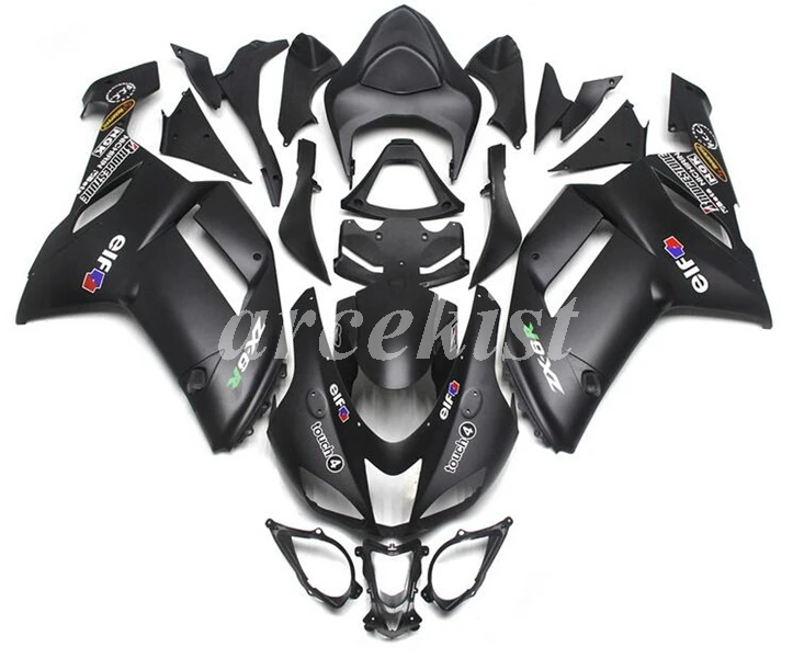 

New ABS Motorcycle Fairings Kits Fit for Kawasaki Ninja ZX-6R ZX6R 2007 2008 07 08 636 Custom black Matte