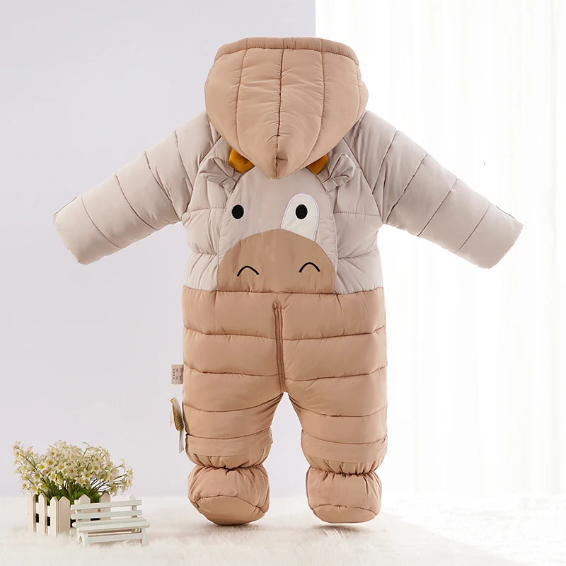 -30 degrees Russian new Cartoon bear winter overalls clothes baby jumpsuit kids girl coat infant snowsuit boy snow wear clothing | Детская