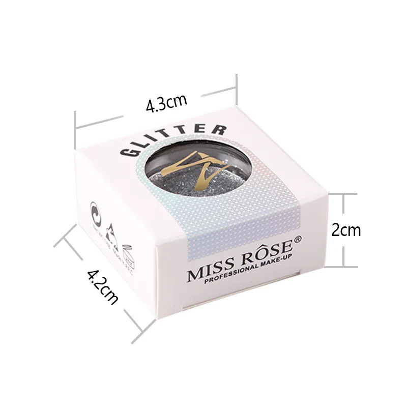 Miss Rose алмазные блестящие тени для век 24 цвета одиночная Палетка осветитель