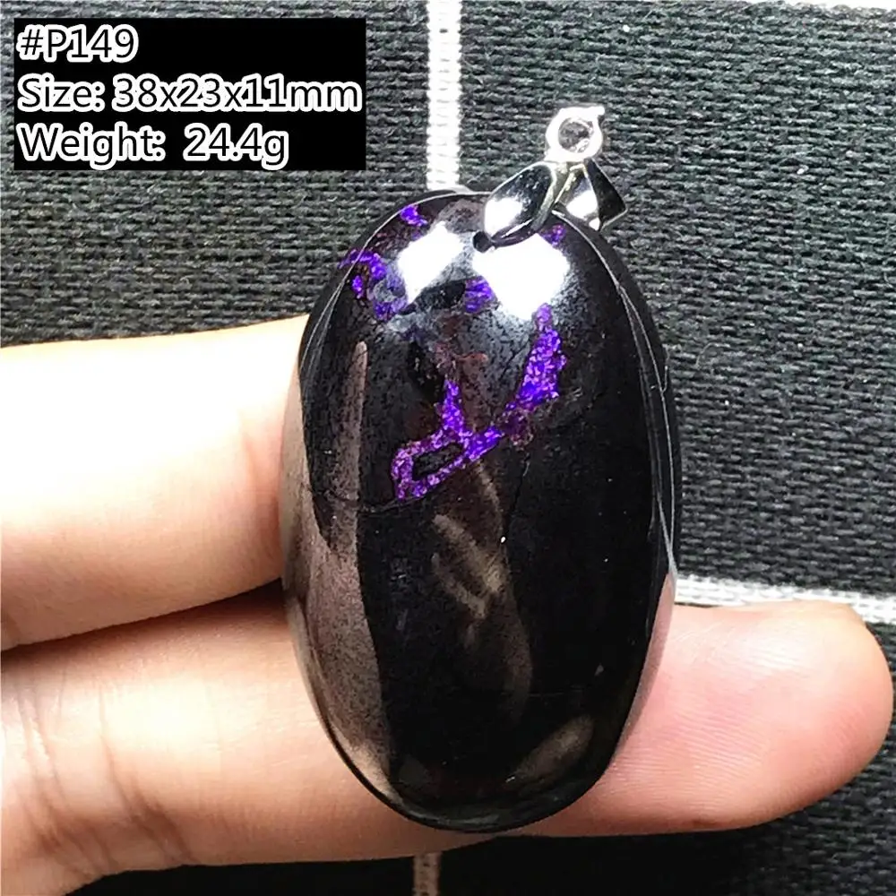 

Big Natural Purple Sugilite Pendant Women Man Crystal 38x23x11mm Water Drop Beads Anticancer South Africa Stone Jewelry AAAAA