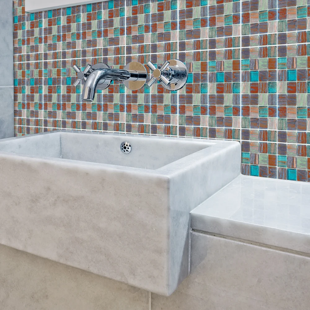 

Creative new products mosaic art wall stickers waterproof PVC self-adhesive wallpaper kitchen oil-proof stickers