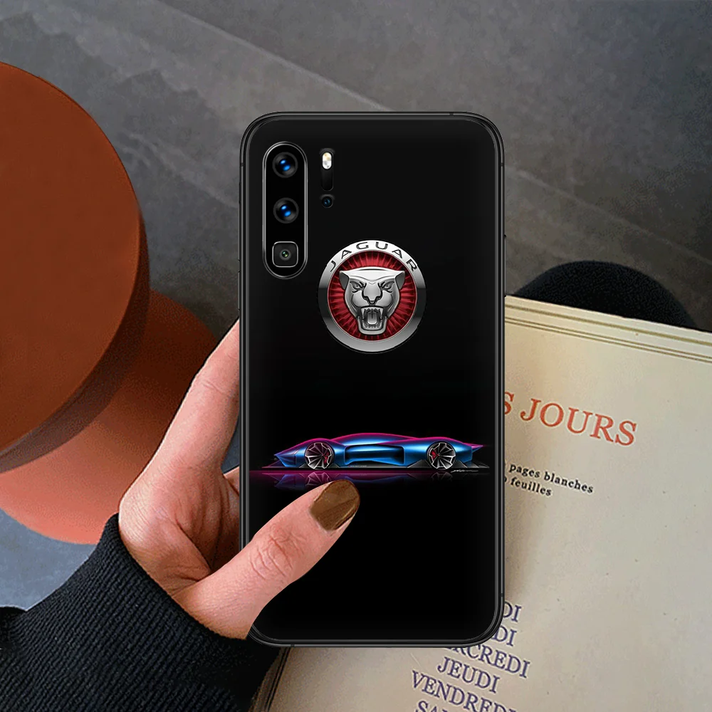 

British Car Brand Jaguar Phone Case For Huawei P Mate Smart 10 20 30 40 Lite Z 2019 Pro black Funda Soft Waterproof 3D Cover