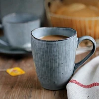 japanese style ceramic tea cup couple milk coffee mug household water cup creative simple retro office table tea cup drinkware