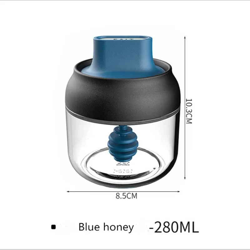 

Spoon Lid Integrated Seasoning Jar Sealed Condiment Bottle Glass Bottles for Honey BBQ Dip Oil Brush Oil Tank Kitchen Gadgets