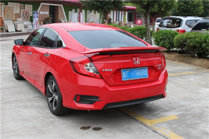 Для HONDA Civic спойлер 2016 2018 civic с светильник высокого качества ABS Материал заднее