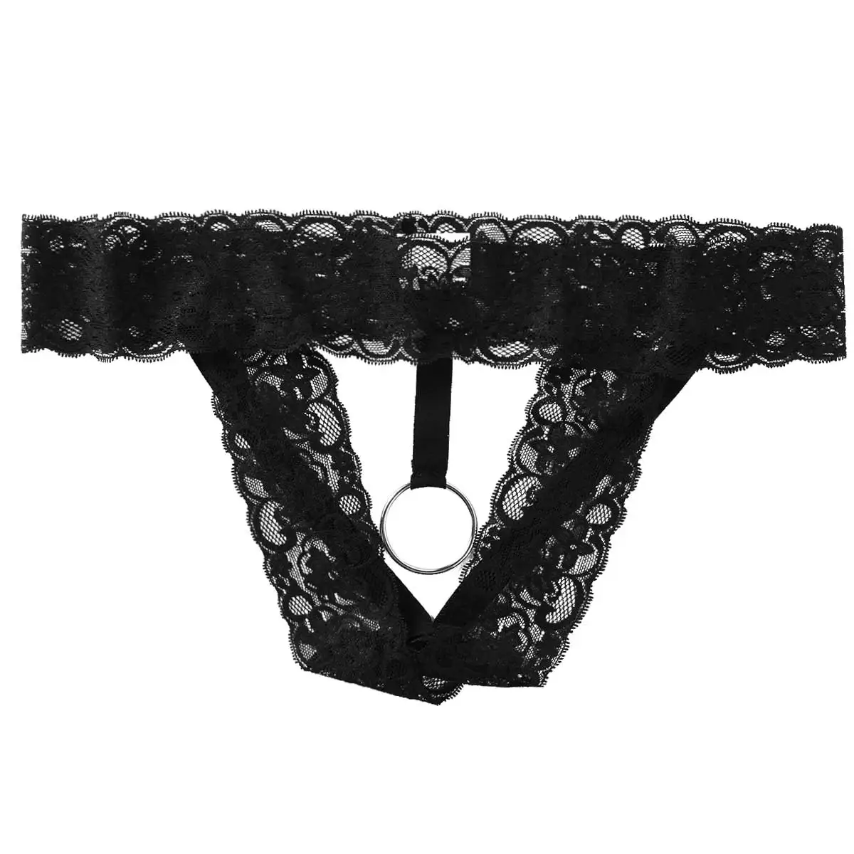 Мужское эротическое нижнее белье из прозрачной кружевной/искусственной кожи