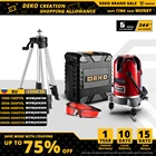 DEKO LL5 серия 360 градусов Поворотный 5 линий 6 точек самонивелирующийся Горизонтальный Вертикальный крест-линия лазерный уровень более высокая видимость