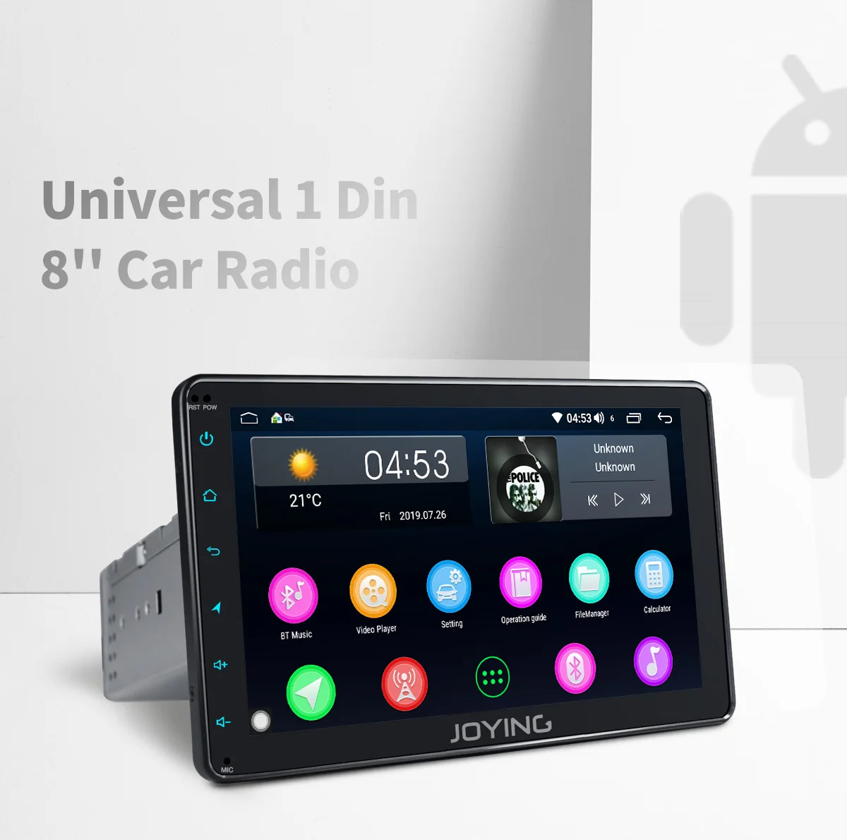 Радуясь " gps навигация 1024*600 головное устройство один Din Универсальный Android 8,1 Intel Восьмиядерный автомобильный стерео радио мультимедийный плеер