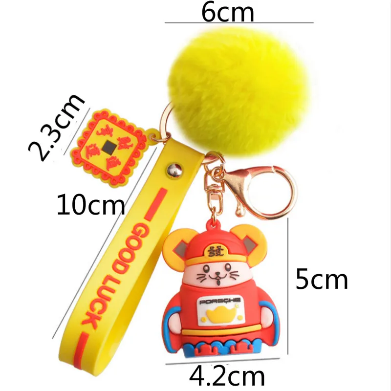 

New Cute Lucky Cat Plush Cartoon Doll Key Chain Pendant Student Bag Key Car Ornaments Jewelry Wholesale