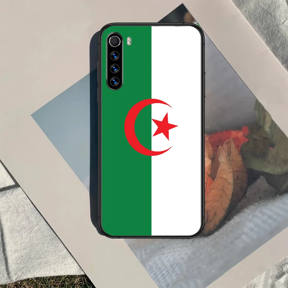

Algeria flag Phone Case For XIAOMI Redmi Note 5 7 8 T 9 6A 7A 8A 9S K 20 30 Pro black Back 3D Funda Tpu Cover Trend Prime Luxury