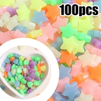 100pcs bag colorful pentagram love acrylic diy jewelry beaded accessories candy color beads