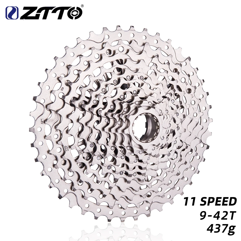 

ZTTO MTB Bike 11Speed 9-42T Cassette XD Sprocket Lightweight Silver 9-42 Steel Cassette 11s 42t compatible 11V k7 GX M7000 M6000