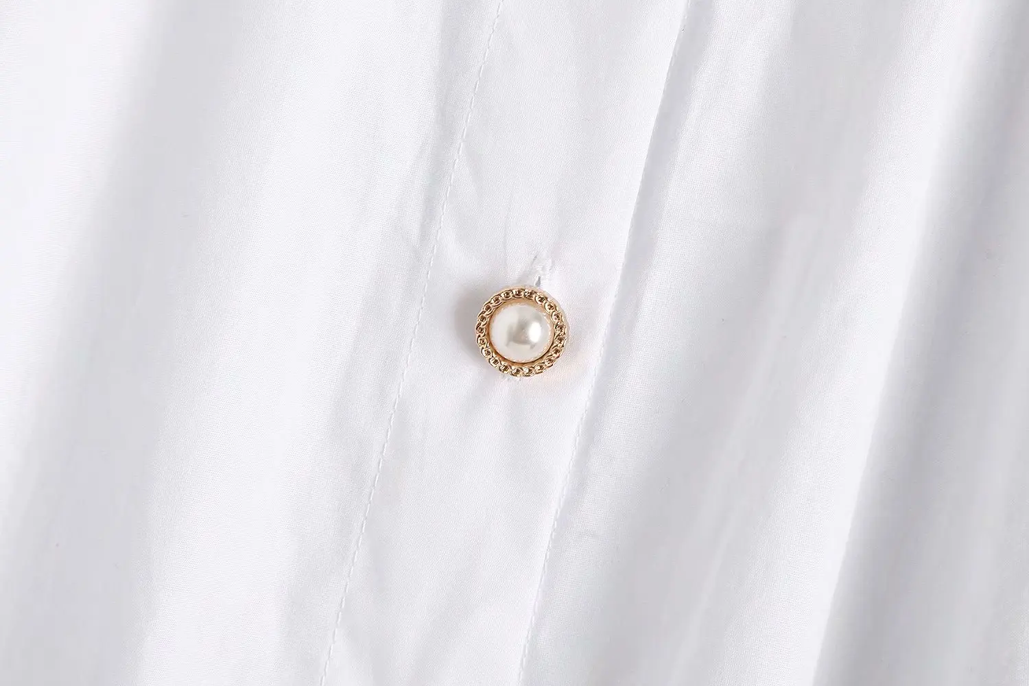 TRAF Women Elegant Jewel Buttons Asymmetry Loose Blouses Vintage Fashion Lapel Collar Long Sleeve White Shirts Blusas Chic Tops