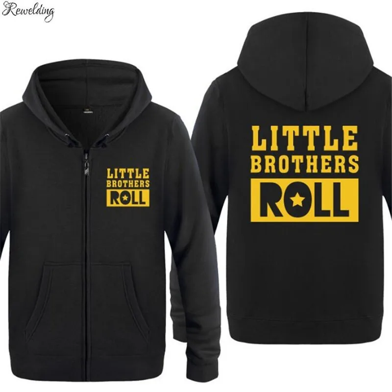 

Mens Hoodies Zipper Jacket Little Brothers Roll Printed Hoodie Men Fleece Long Sleeve Men's Skate Sweatshirt Moleton Masculino