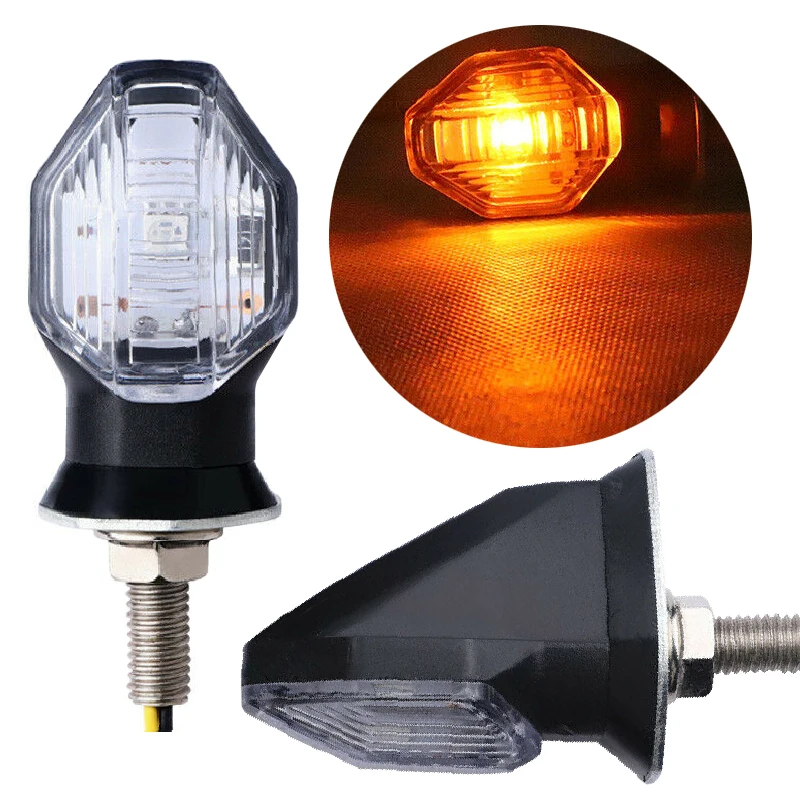 

Turn Signals for Motorcycle Blinker LED Turn Signal Indicator DRL Tail Lights Signal Lamp Universal for M8 Bolt Flashing Light