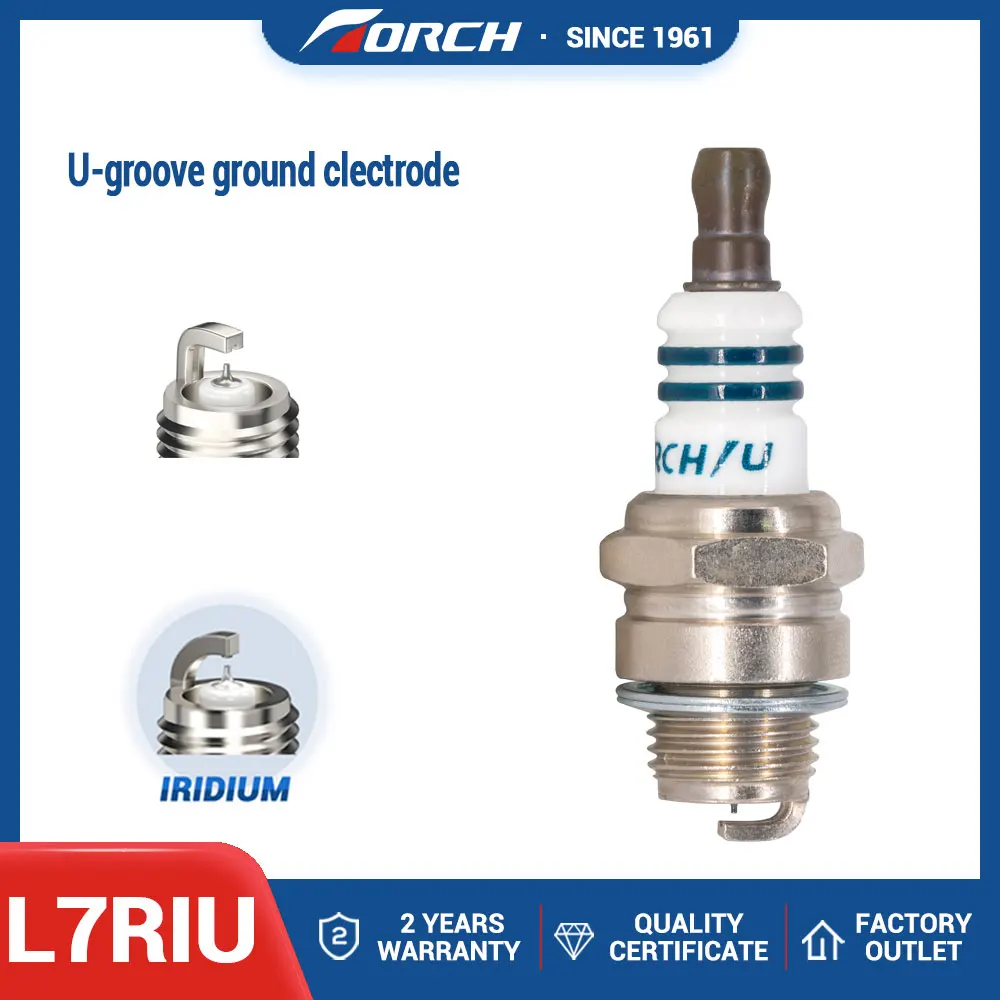 

Engine Spark Plug Iridium Candles U-Groove L7RIU Replacement Is Suitable for Candle BMR7A DENSO W22M-U CHAMPION RCJ6