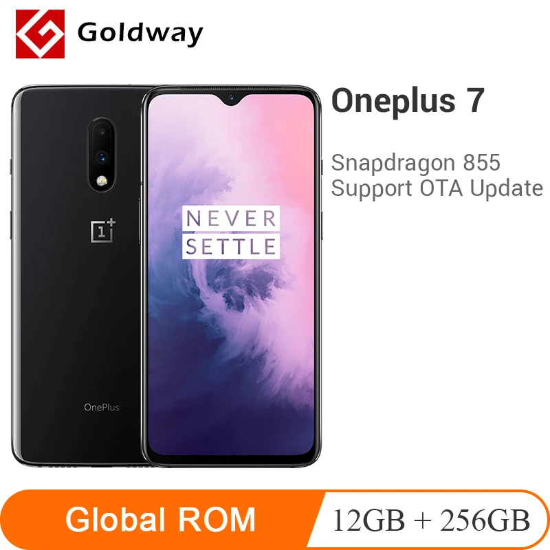 Глобальная ROM Oneplus 7 12 Гб RAM 256 ГБ Смартфон Snapdragon 855 6 41 &quot20 Вт Быстрая зарядка 48MP UFS 3 0
