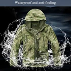 Куртка мужская камуфляжная водонепроницаемая, теплая куртка с капюшоном, с флисовой подкладкой, для тренировок и скалолазания, зимняя