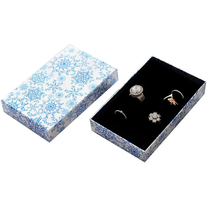 Fashion Blue and White China Ring Box Earring Packaging Necklace Packing Jewelry Set Gift 50pcs/lot Jewellery Organizer box | Украшения и