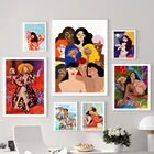 Современные абстрактные женские постеры и принты Мексиканская красочная Настенная картина на холсте настенные картины для декора гостиной