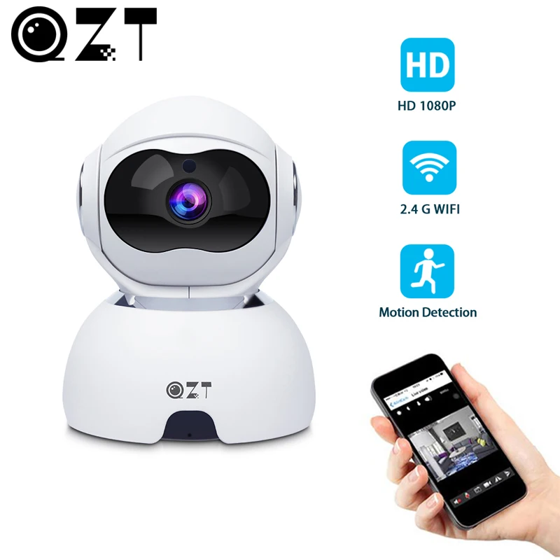 QZT 1080P Домашняя безопасность Камера наблюдения Ночное видение IP Wi Fi Беспроводной