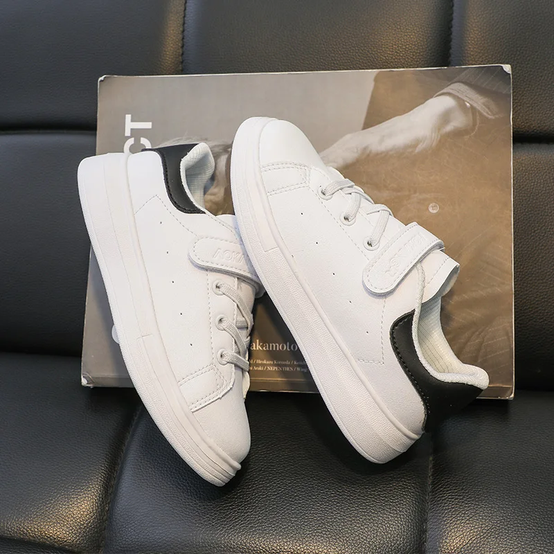 

Kids Sneakers Boys Shoes Girls Sneakers Kids Leather White Shoes School Students Casual Flexible Soles Fashion Casual Shoes
