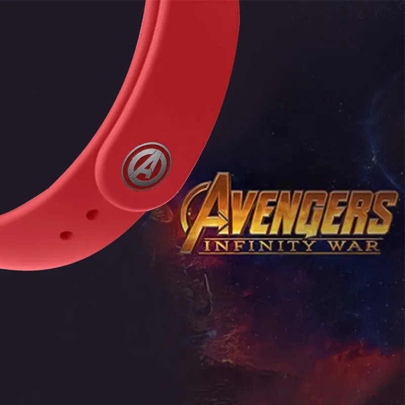 Red Avengers Strap Xiaomi mi Band 4 ремешок для mi band 4/3 аксессуары браслет mi Band 3 силиконовый браслет Мстители Железный человек - Цвет: Red Avengers Strap