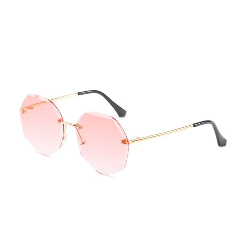 

Rimless Sunglasses Polygonal Sunglasses Fashion Sun Glasses Kids Decorativos Vintage Stylish Children Silicone Nose Pad