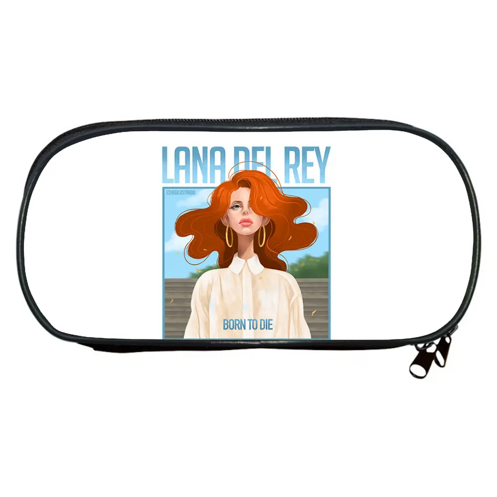 

Singer Lana Del Rey Pencil Case Student Stationery Bag Storage Bag Pen Box Boy Girl Pencil Case Cartoon Multifunction Pen Case