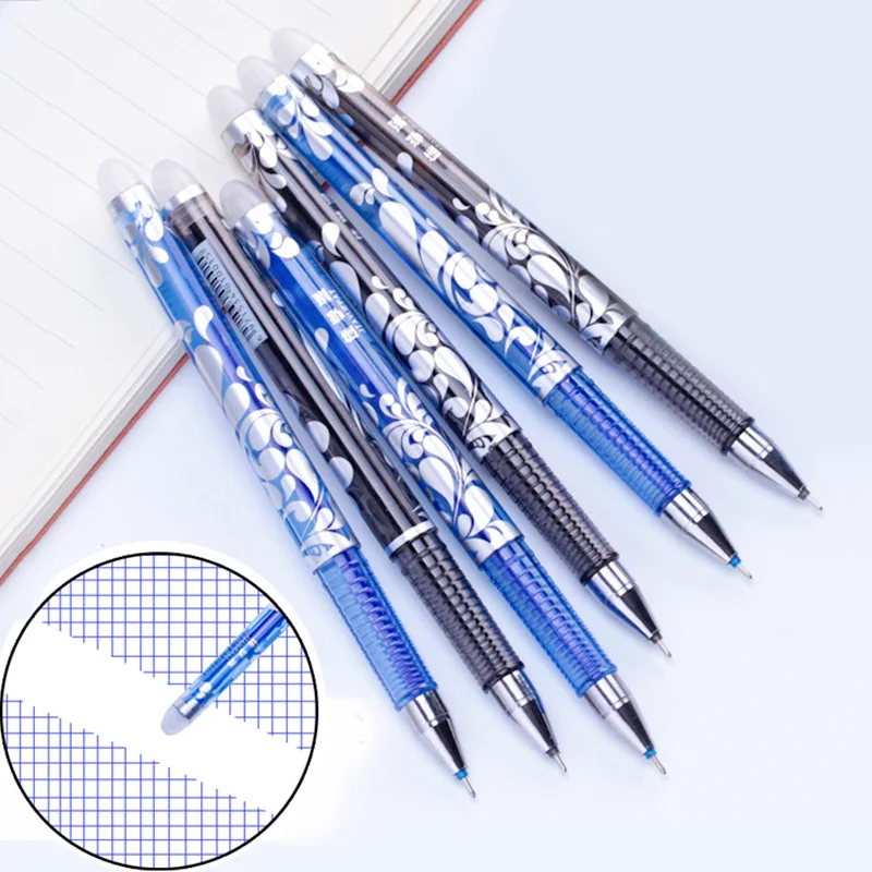 Волшебная стираемая ручка 0 5 мм синие/черные чернила гелевая школьные и офисные