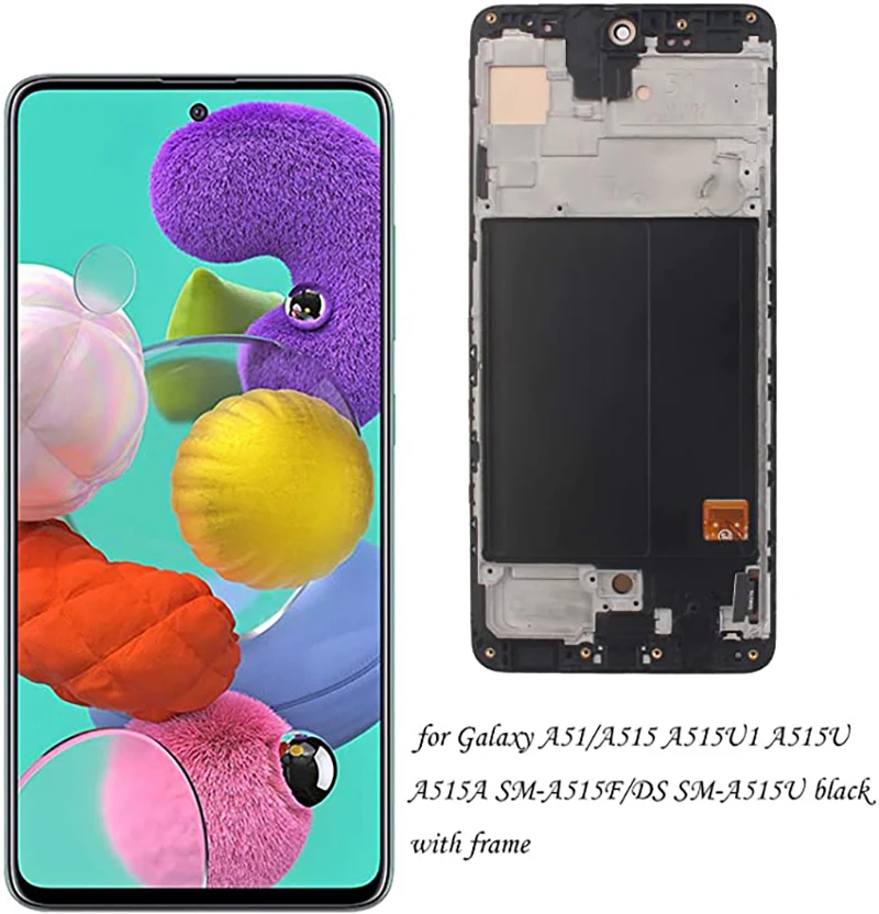 6 5‘’ lcd display for samsung galaxy a51 touch screen digitizer assembly phone screen replacement for a515 a515fnds a515f free global