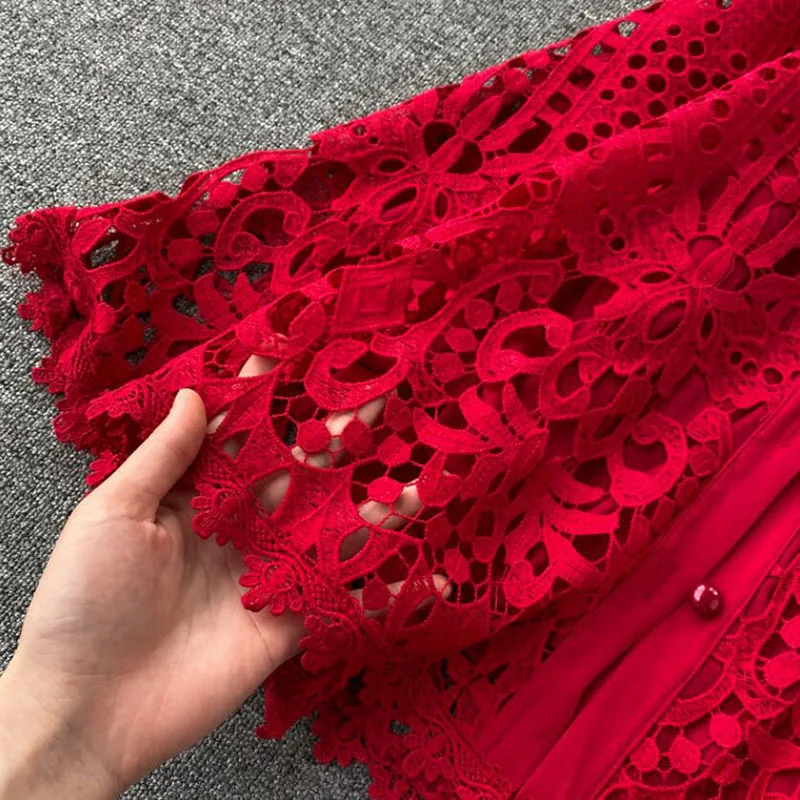 

Fashion Vintage Women's Dress Summer Hollow out Lace Bandage Short sleeve Dress Elegant Slim Party Dresses Vestidos de fiesta