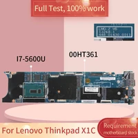 for lenovo thinkpad x1c 13268 1 00ht361 sr23v i7 5600u 8g notebook motherboard mainboard full test 100 work