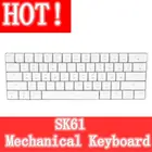 Портативная механическая мини-клавиатура SK61 60% Gateron, оптические переключатели, RGB-подсветка, популярная Проводная игровая клавиатура для ПК Mac