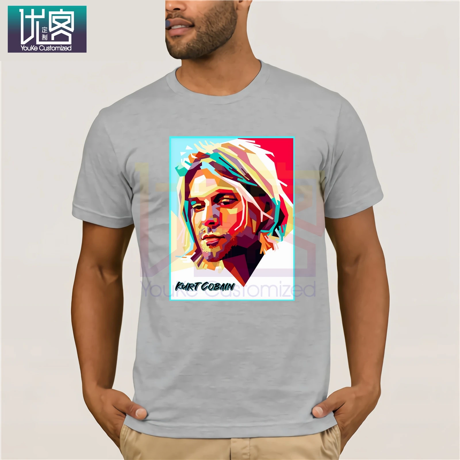 Мужская футболка Nirvana Kurt Cobain белая унисекс потрясающая короткий рукав уникальный