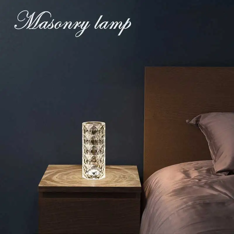 

Полимерная Настольная лампа для спальни, гостиной, кабинета, хрустальное художественное украшение, ночник для входной двери, светильник ил...