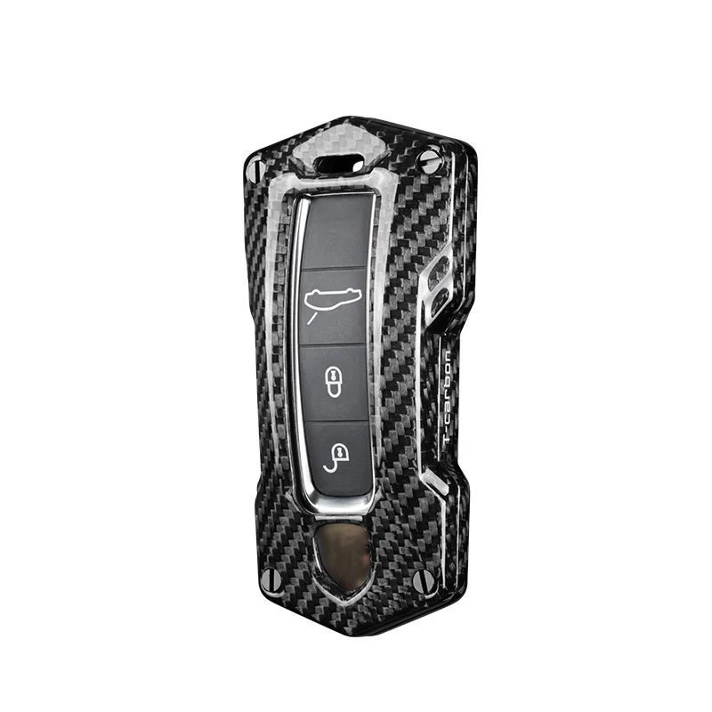 

1Pcs Real Carbon Fiber Car Key Case Cover For Porsche Panamera 2017-2020 Cayenne 2018 2019 2020