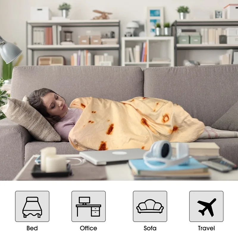 Супер мягкое одеяло Burrito на кровать покрывало с рисунком Черепашки круглая форма