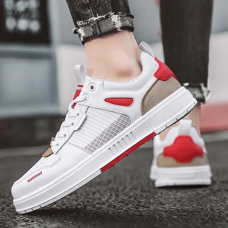 

Summer New Men shoes Fashion Trend Shoes Color Matching Casual Style Men's Shoes Zapatillas Breathable Sneakers White Flat Shoes