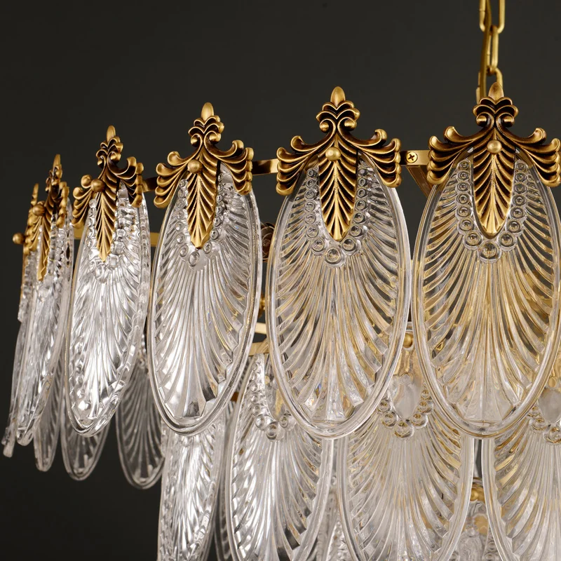 Американская креативная светодиодная люстра медная Роскошная потолочная лампа