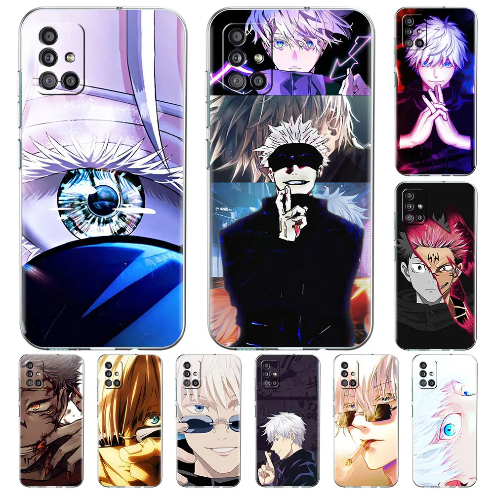 

Soft Phone Case for Samsung Galaxy A51 A71 A21s A31 A12 A72 A32 Transparent A52 Clear Cover Funda Jujutsu Kaisens Ryomen Sukuna