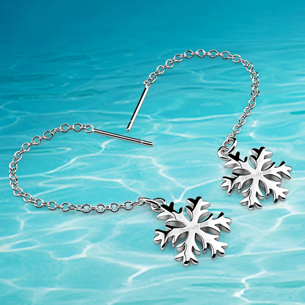 Женские серебряные серьги Длинные Стильные высококачественные темпераментные в