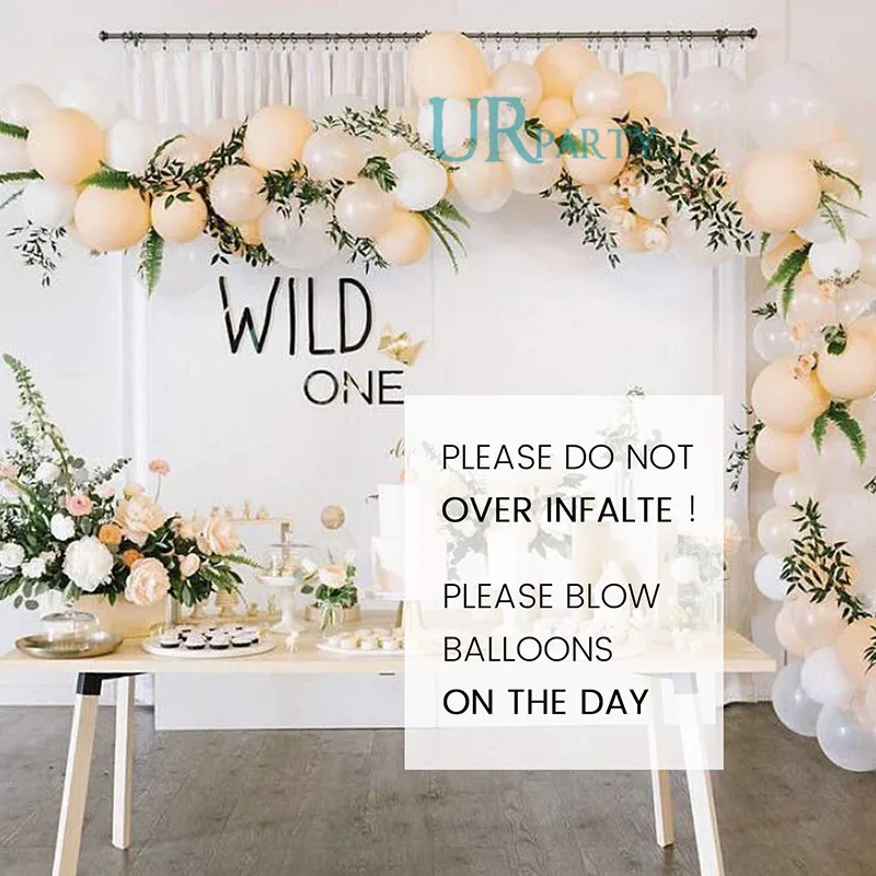 115 шт шар гирлянда Арка крем персиковый латексный белый для свадебного и детского