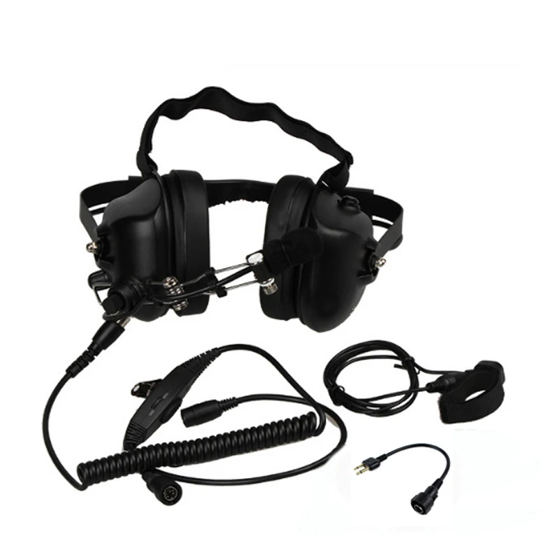 Noise Cancelling Headset For ICOM IC-V80 IC-V85 IC-F3 F4 IC-F20 IC-V82 Two Way Radio