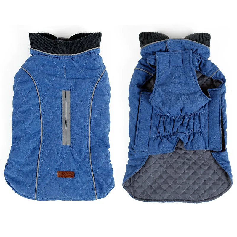 Blue Hoopet Одежда для собак зимнее пальто теплая одежда для домашних животных куртка для собак Жилет для щенков куртка для маленьких средних и больших собак - Цвет: Blue